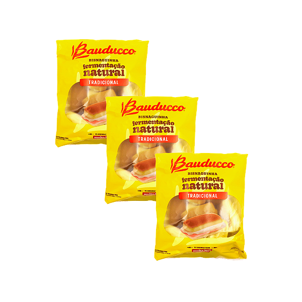 BISNAGUINHA BAUDUCCO 260G - KIT COM 3 UNIDADES
