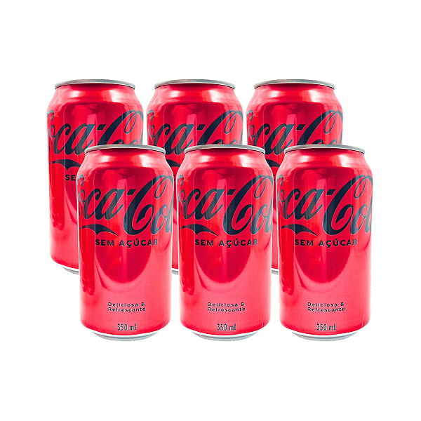 PACK 6 COCA COLA ZERO LATA 350ML