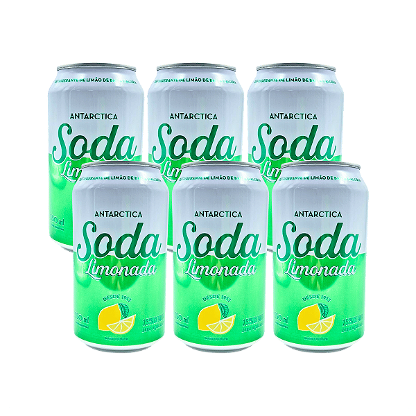 SODA LIMONADA ANTARCTICA ZERO - LATA 350ML (6 UNIDADES)