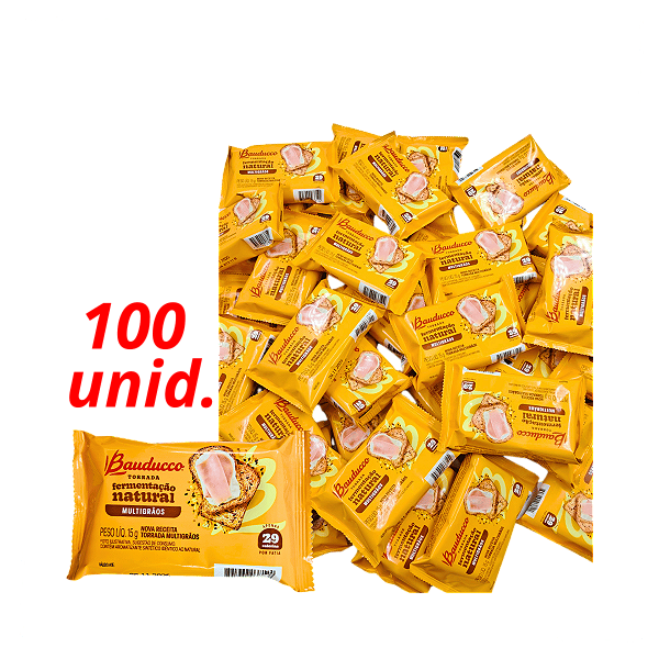 TORRADA MULTIGRÃOS 15G  BAUDUCCO - KIT 100 UN