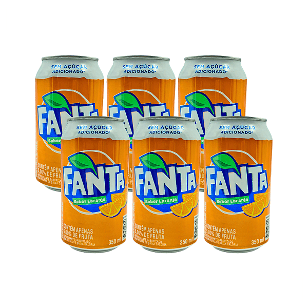 FARDO PACOTE 6 FANTA LARANJA ZERO 350ML