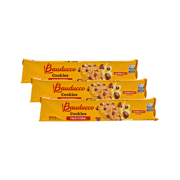 COOKIES TRADICIONAL 100G BAUDUCCO - KIT 3 UNIDADES