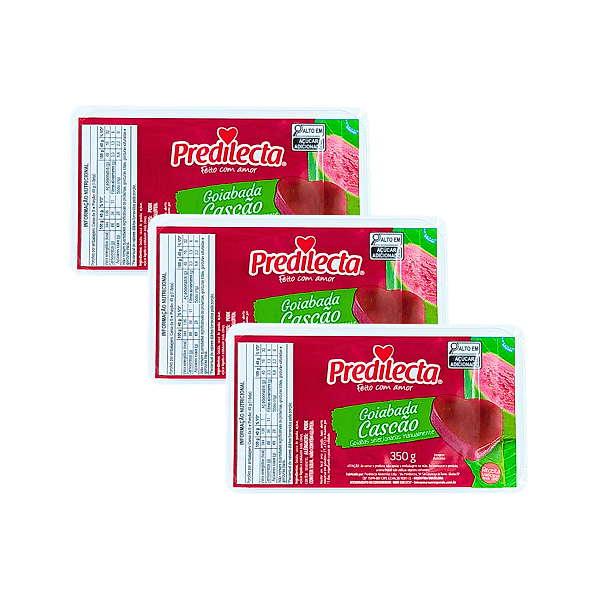 GOIABADA CASCÃO PRÁTICA 350G PREDILECTA - KIT 3 UNIDADES