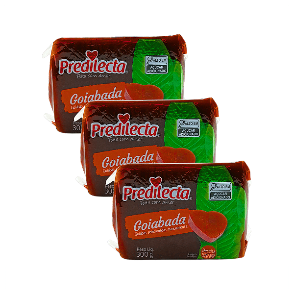 GOIABADA FLOW PACK 300G PREDILECTA - KIT 3 UNIDADES