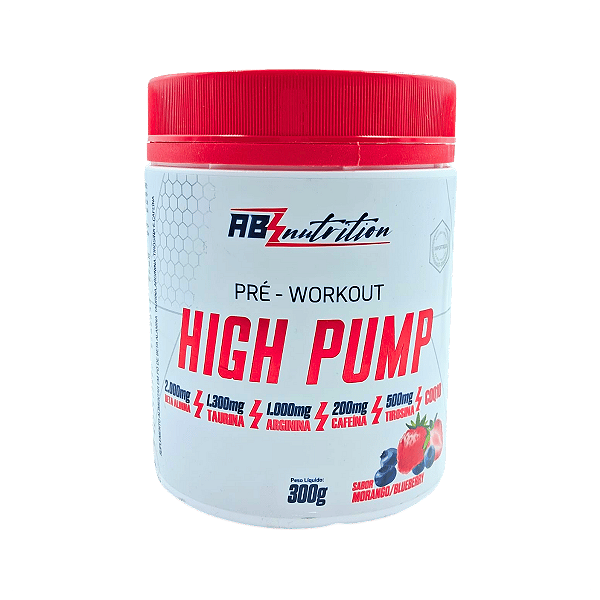 PRE TREINO HIGH PUMP MORANGO C/ BLUEBERRY 300G ABSOLUT