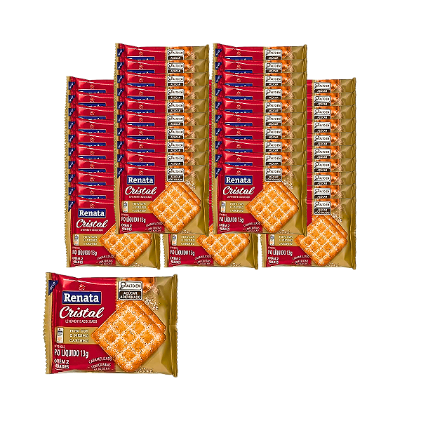 Biscoito Cristal 13g Renata - Kit com 50 Unidades