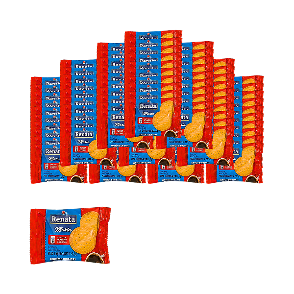 Biscoito Maria Renata - Kit com 100 Unidades de 27,5g