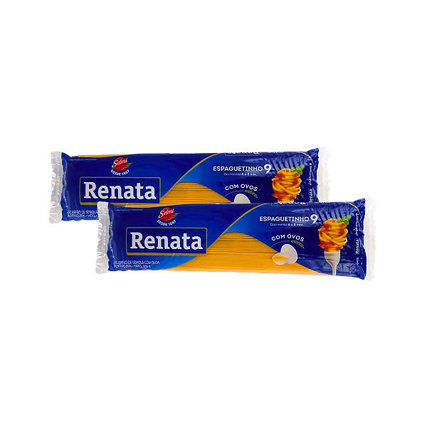 Macarrão Espaguetinho 9 com Ovos 500g - Kit 2 Unidades