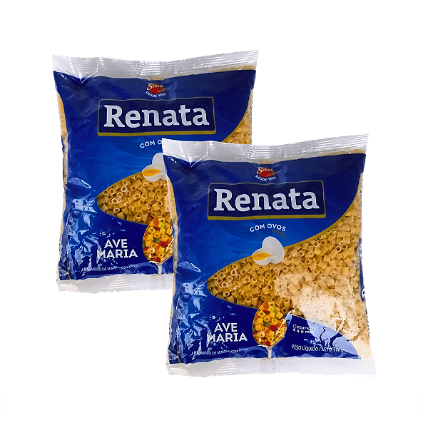 Macarrão Ave Maria com Ovos 500g - Kit 2 Unidades