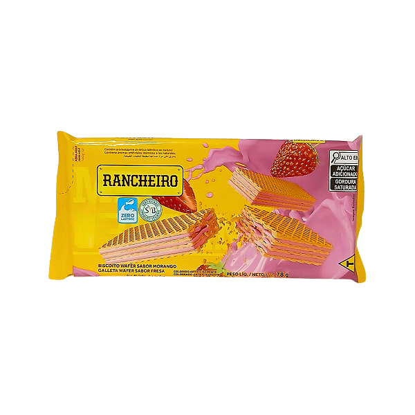 WAFER MORANGO 78G RANCHEIRO VEGANO SEM LACTOSE