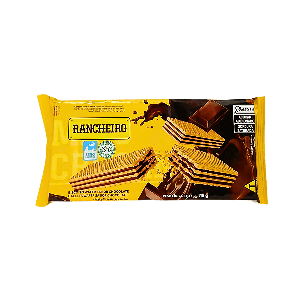 WAFER CHOCOLATE 78G RANCHEIRO VEGANO SEM LACTOSE