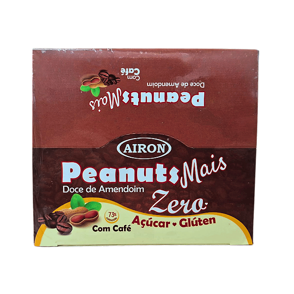 Paçoquinha Zero Café Sem Gluten e Sem LActose 17g Airon Kit 27 Unidades