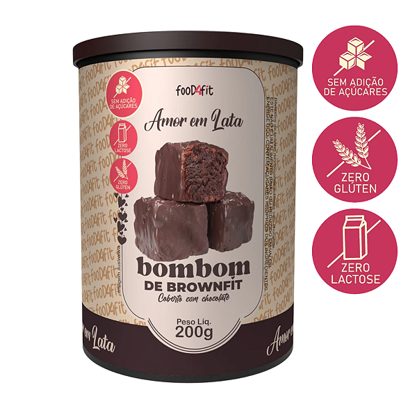 AMOR EM LATA ZERO AÇÚCAR MEIO AMARGO 200G FOOD4FTI