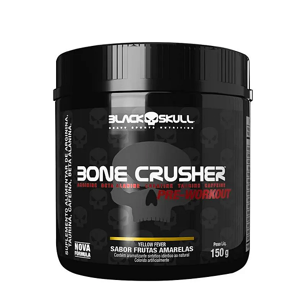 PRÉ TREINO BONE CRUSHER (NOVA FÓRMULA) 150G BLACK SKULL
