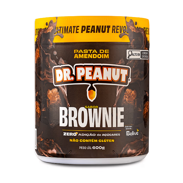 PASTA DE AMENDOIM 600G DR. PEANUT BROWNIE