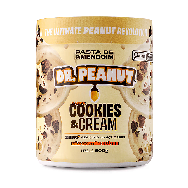 PASTA DE AMENDOIM 600G DR. PEANUT COOKIES