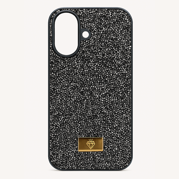 CAPA PARA IPHONE 16 - PRETO BRILHANTE - LIVU DIAMOND