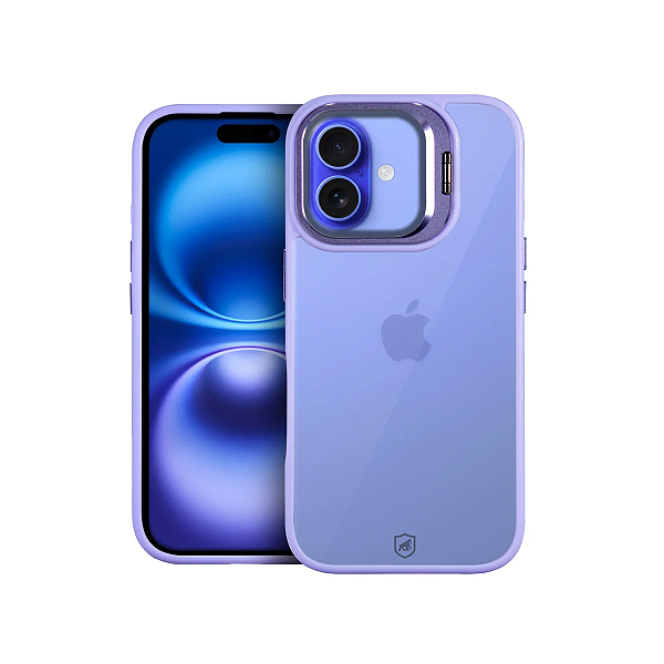 CAPA GRAVITY + LENTE PARA IPHONE 16 - LILAS