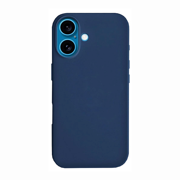 CAPA COURO PARA IPHONE 16 - AZUL ESCURO - LIVU FINE