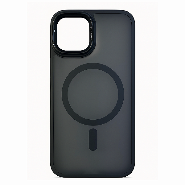 CAPA PARA IPHONE 15 POLICARBONATO FUMÊ COM MAGSAFE - LIVU CASE