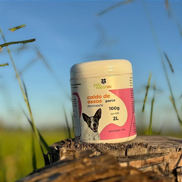 Caldo de Ossos de Porco Desidratado 100g - PetNaturau