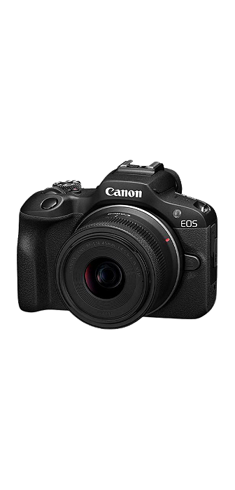 Câmera Canon Eos R100 4k 24.1mp + Lente 18-45mm