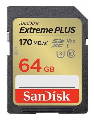 Cartão Memoria Sandisk Sd Extreme Plus 64gb 170mb/s Uhs-i