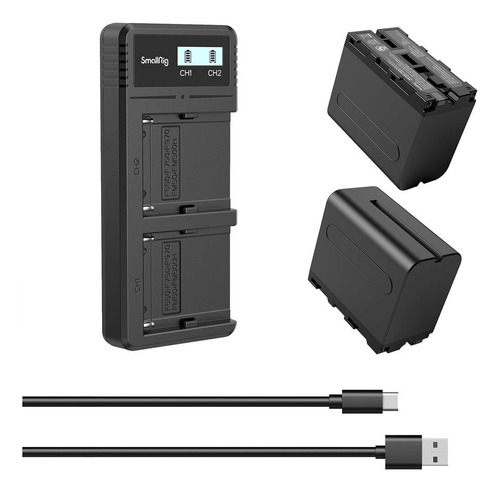 Kit Smallrig 3823 Carregador Duplo E 2x Baterias Np-f970