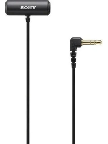 Microfone De Lapela Estéreo Sony Ecm-lv1 Preto