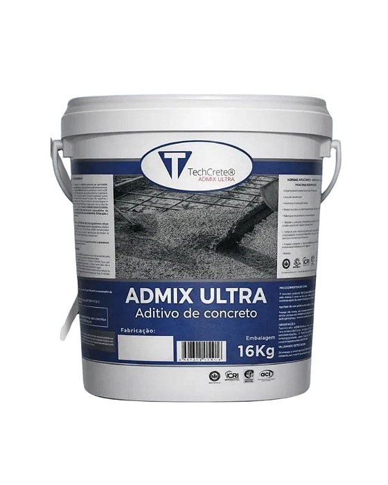 TECHCRETE ADMIX ULTRA - ADITIVO DE CONCRETO - SACHÊ 800g