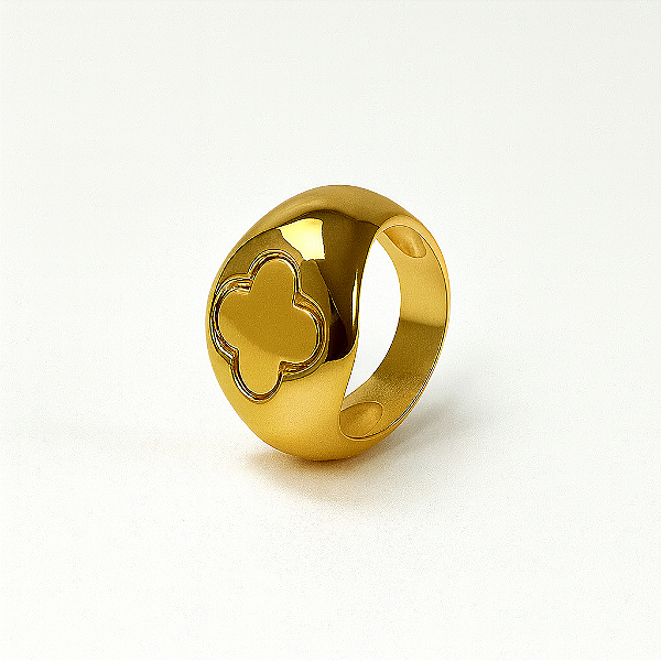 Anel Maxi Flor Dourado
