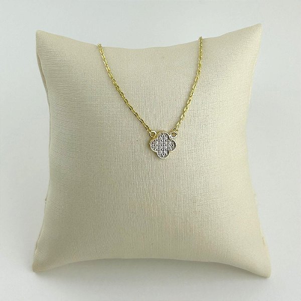 Gargantilha Trevo de Zircônia