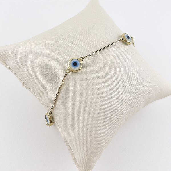 Pulseira Olho Grego em Pérola