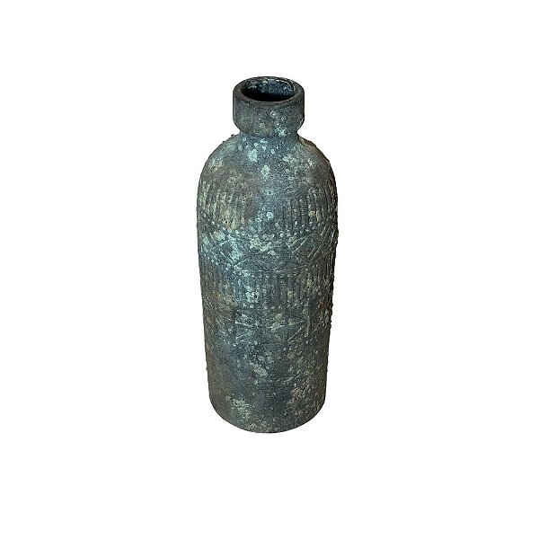 Garrafa Decorativa Cerâmica Antique Moss Pequena D15cm x A40cm