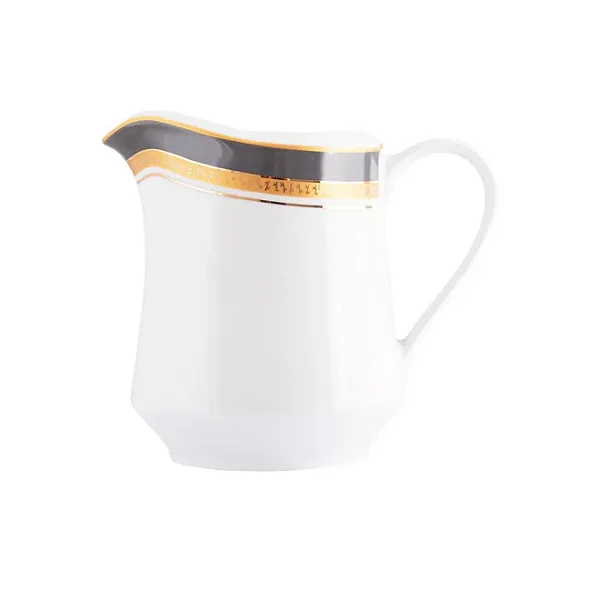 Leiteira Porcelana Schmidt - Dec. Turmalina Cinza