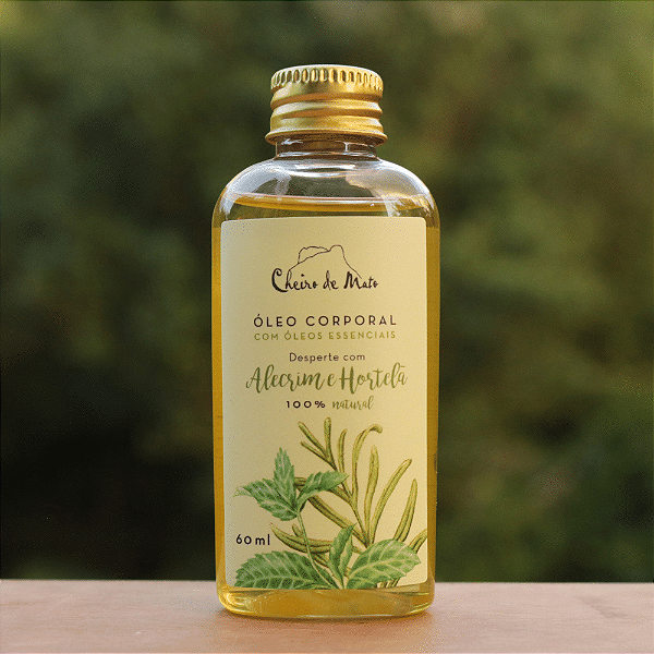 Óleo Corporal de Alecrim e Hortelã 100% Natural 60ml