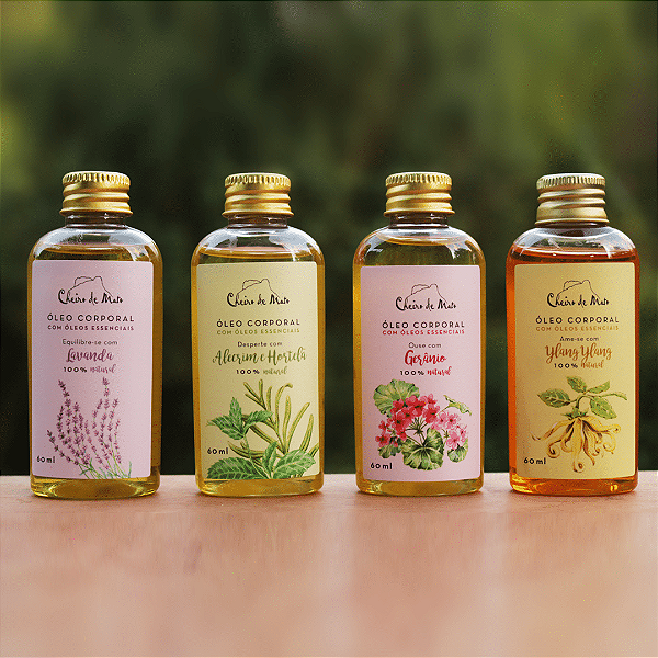 Kit óleos corporais 100% naturais 60ml