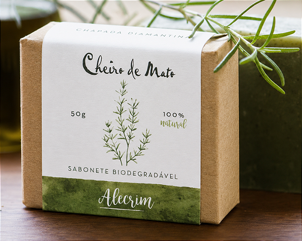 Sabonete de Alecrim Biodegradável Natural 50g