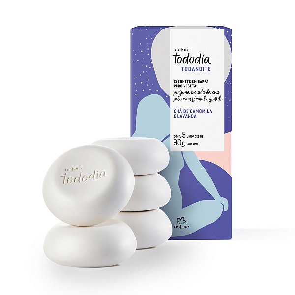 Sabonetes Em Barra Tododia - Todanoite - Chá de Camomila e Lavanda 5x90g