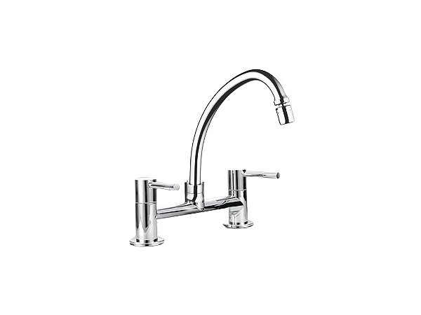 Torneira Misturador Duplo Comando Bica Móvel Elegance Lorenzetti 7021090 1256 C61