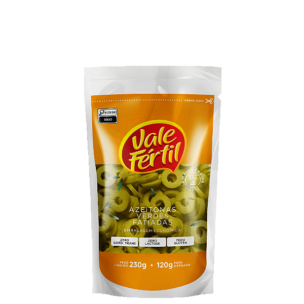 AZEITONAS VERDES FATIADAS SACHE 120G.