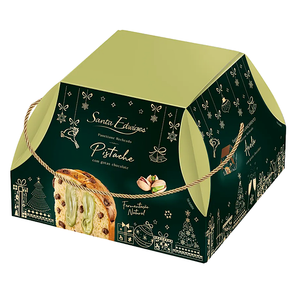 PANETTONE PREMIUM RECHEADO DE BRIGADEIRO DE PISTACHE 800G