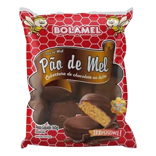 PÃO DE MEL COBERTURA CHOCOLATE AO LEITE 160G
