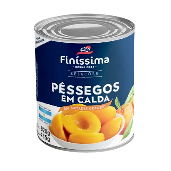 PESSÊGO ARGENTINO EM CALDAS FINÍSSIMA 485G METADE