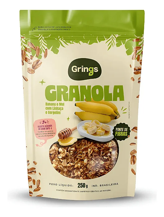 GRANOLA BANANA  E MEL 250G