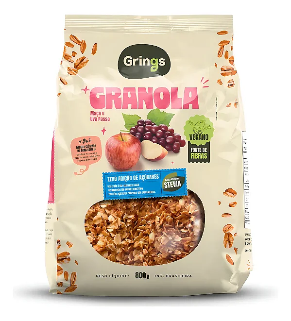 GRANOLA MAÇÂ E UVA PASSA ZERO 8000G