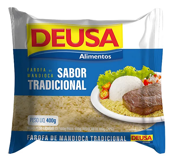 FAROFA TEMPERADA TRADICIONAL 400G DEUSA