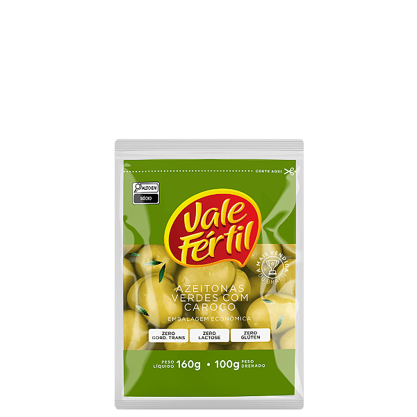 AZEITONAS VERDES COM CAROÇO 100G