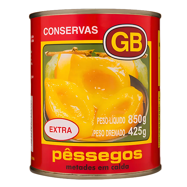Pessegos Metades Grandes em Calda 850g GB