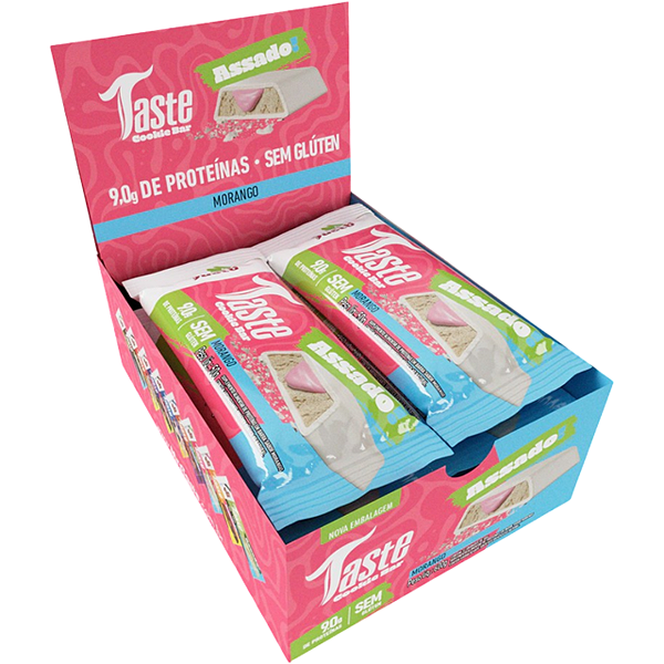 BARRINHA DE PROTEINA SABOR MORANGO 9G- DISPLAY 12 UNID. MRS. TASTE